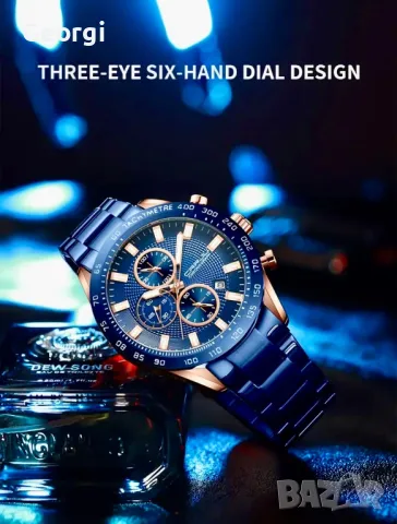 Мъжки кварцов спортен хронограф CRRJU* /Оргинална версия тъмен графит!, снимка 5 - Мъжки - 49415312