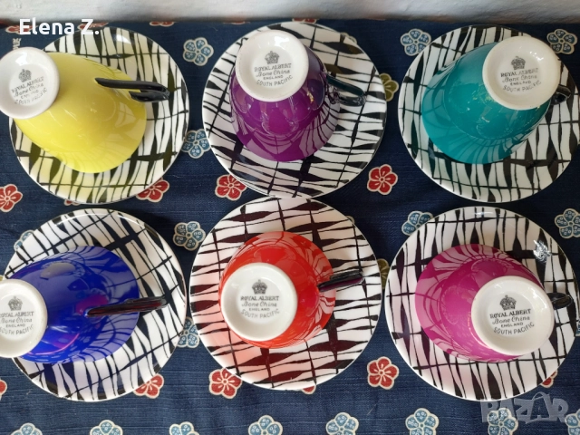 Royal Albert South Pacific - рядък сервиз, снимка 13 - Чаши - 52199669