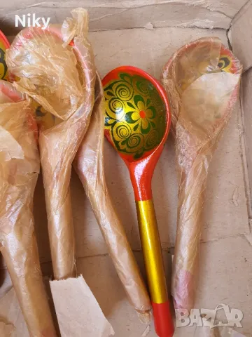 Нови рисувани дървени лъжици 8 бр., снимка 5 - Прибори за хранене, готвене и сервиране - 48906861