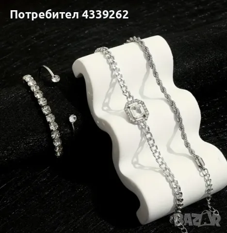 Дамски комплект гривни - 4бр., снимка 2 - Гривни - 48457328