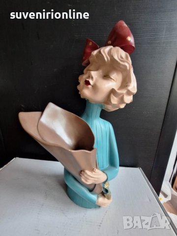 декоративна статуетка момиче - вазичка за изкуствени цветя, снимка 5 - Декорация за дома - 40999180