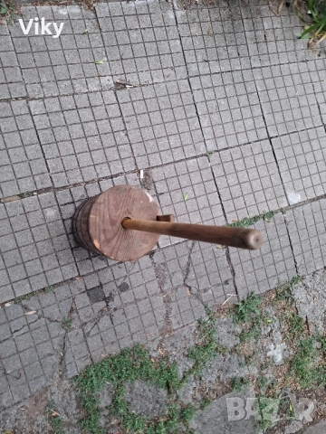 стара дървена бучка за биене на мляко за масло, снимка 3 - Антикварни и старинни предмети - 51586924