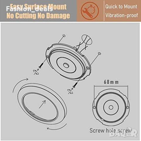 Нова 12V таванна лампа за кемпер ван/Автомобил Дом, снимка 4 - Лед осветление - 41508157