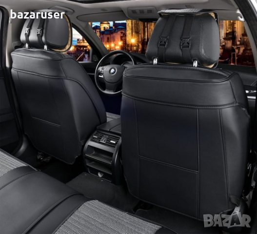 Луксозна Сива Универсална тапицерия / калъфи за седалки, снимка 3 - Аксесоари и консумативи - 34387535