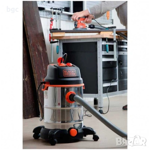 НОВА Прахосмукачка за мокро и сухо почистване Black&Decker BXVC30XDE, 1600W, 30 - 24 месеца гаранция, снимка 3 - Прахосмукачки - 53456888