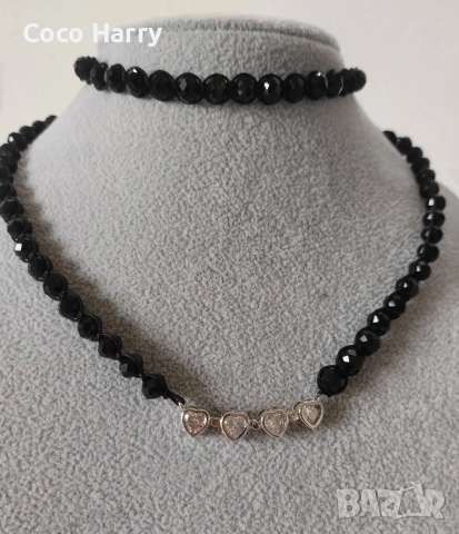 Комплект гривна и чокър,ръчно изработени, снимка 3 - Подаръци за жени - 53088753