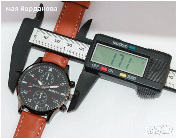✨Спортно-елегантен мъжки часовник с кожена каишка и кварцов механизъм - черна/кафява каишка, снимка 4 - Мъжки - 38870079