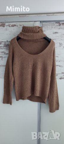 Нов пуловер цвят камел, снимка 3 - Блузи с дълъг ръкав и пуловери - 41511896