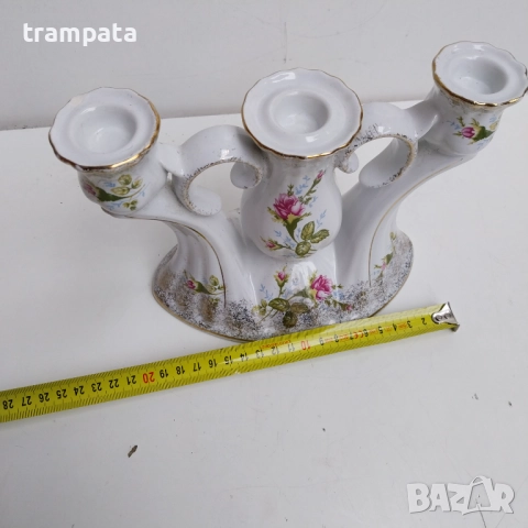 НАЙ ДОБРАТА ОФЕРТА Стар порцеланов свещник , снимка 7 - Други ценни предмети - 52616965