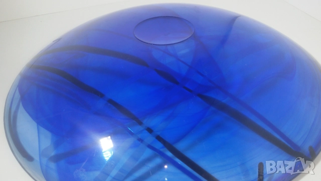 Kosta Boda Contrast Blue Dish 356 mm чиния на Коста Бода, снимка 12 - Декорация за дома - 51836761