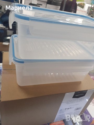 Комплект кутии за храна с щипки 2x2л, контейнери за храна BPA free  , Херметични кутии за съхранение, снимка 4 - Кутии за съхранение - 40839815