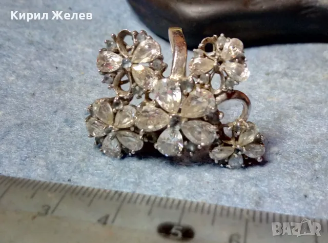 ШИКОЗЕН АЖУРЕН ФЛОРАЛЕН СКЪПОЦЕНЕН СРЕБЪРЕН ПРЪСТЕН СРЕБРО 925 с ЮВЕЛИРНО ФАСЕТИРАНИ ЦИРКОНИ 50064, снимка 13 - Пръстени - 49248112