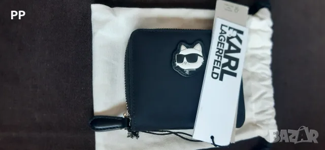 Черно портмоне Karl Lagerfeld, снимка 2 - Портфейли, портмонета - 55990629