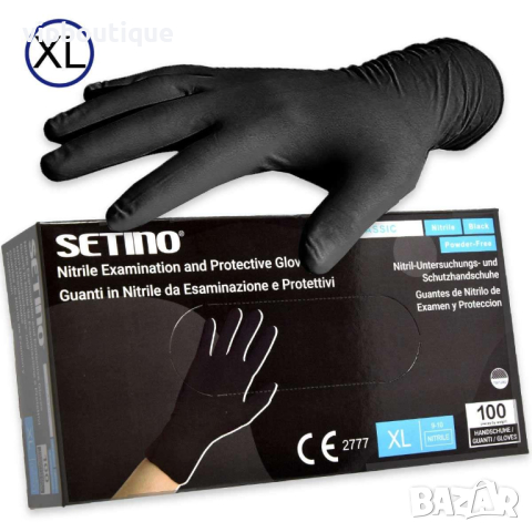 Автосервизи - Черни нитрилни ръкавици нитрил 5.5 гр