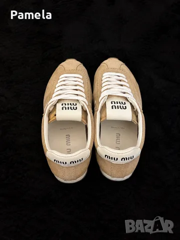 Miu Miu - plume suede sneakers ( велурени обувки )