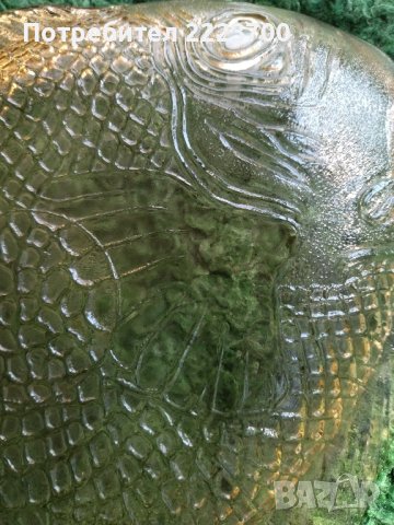 Ретро фруктиера и плато риба-цветно стъкло, снимка 5 - Аксесоари за кухня - 42216638