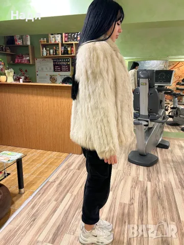 кожено палто от сребърна лисица размер 38, снимка 7 - Палта, манта - 13289481