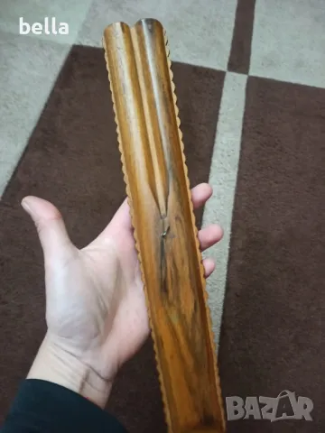 Балкански рядък ръчно изработен и резбован народен инструмент- флейта-двукрайна . 1920-1930 год., снимка 6 - Духови инструменти - 48424716