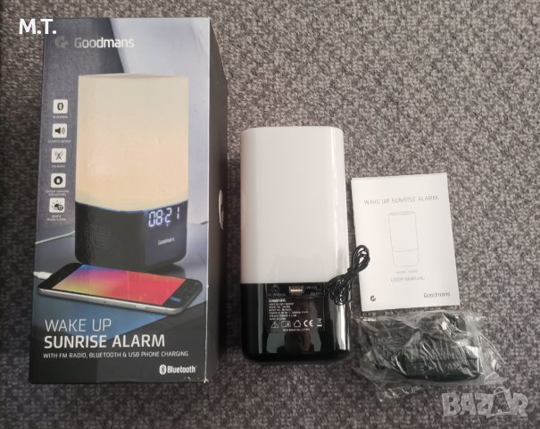 НОВ GOODMANS Sunrise Radio Alarm Bluetooth Speaker нощна лампа 6 цвята, снимка 3 - Bluetooth тонколони - 41968603