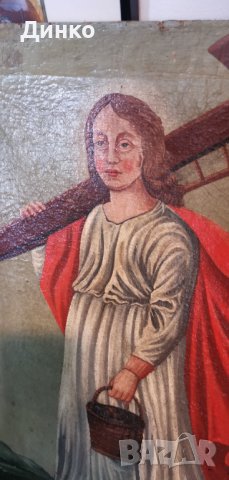  Икона масло върху платно 51-85см. 19век.