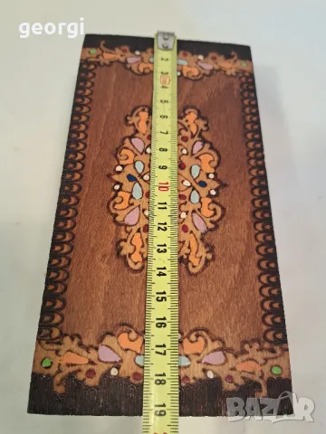 дървена кутия за бижута сувенир от соца 21/6, снимка 5 - Декорация за дома - 49972288