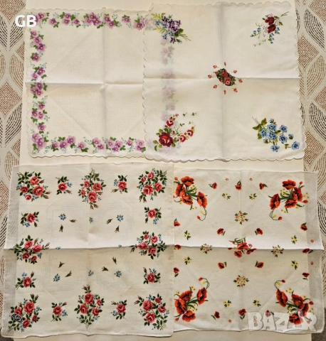 НОВИ ретро текстилни носни кърпи, снимка 5 - Други - 53584520