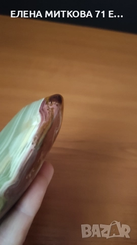 Свещник от естествен оникс във форма на сърце, снимка 4 - Други ценни предмети - 52900408