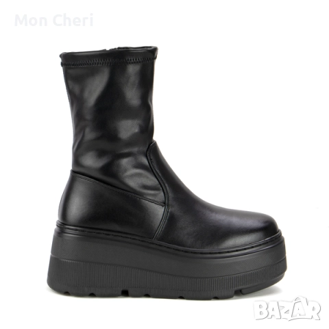 Дамски Боти На Платформа, снимка 3 - Дамски боти - 52540627