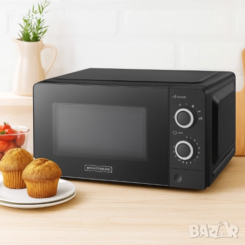 Микровълнова фурна Royalty Line RL-MWO-3818 BLACK - 20L, 700W, снимка 6 - Микровълнови - 51919375