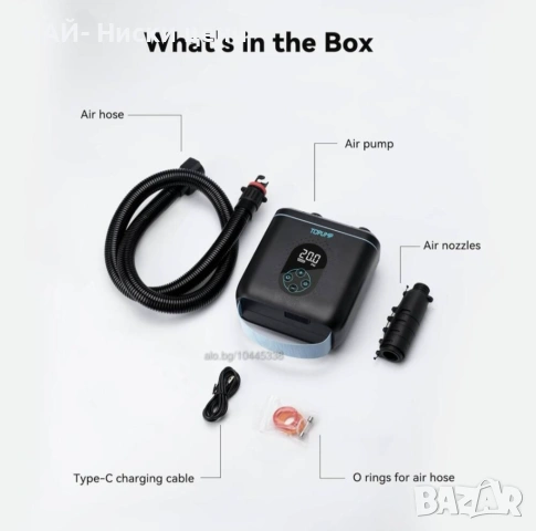 TPS260 20PSI акумулаторна помпа, двустепеннa за лодки, каяци и палатки, снимка 2 - Палатки - 53822751