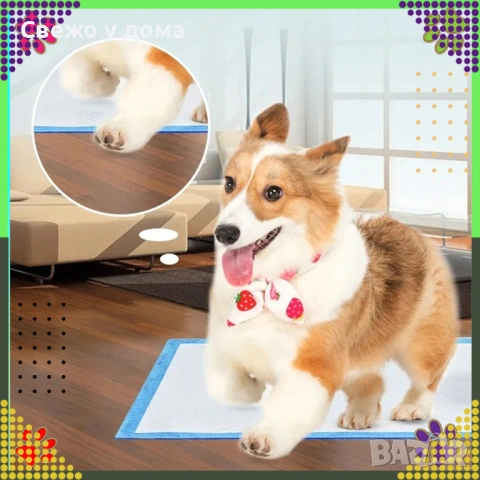 Хигиенни подложки за кучета XL 40х60 см – силно абсорбиращи и непромокаеми 20 броя/100 броя, снимка 4 - За кучета - 53618327