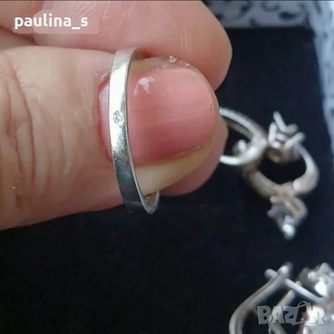 Два различни броя / Сребърен комплект с Черно котешко око (Черен диопсид) и висок клас циркони , снимка 16 - Бижутерийни комплекти - 38744425