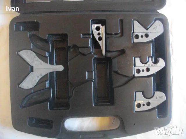 Нов Немски Комплект 5 бр. сменяеми ПРИСТАВКИ за ножица ъглово рязане ПВЦ пластмасови тръби и первази, снимка 3 - Други инструменти - 47485762