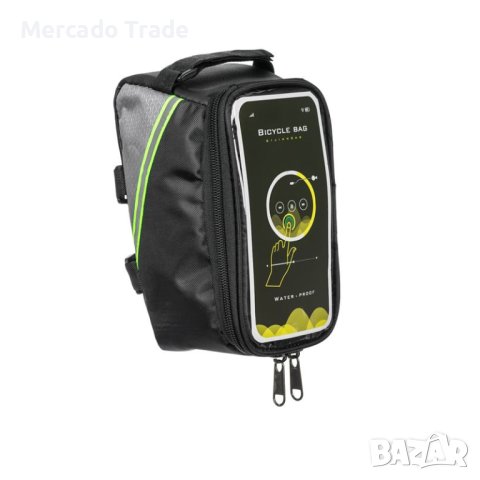 Чанта-Калъф Mercado Trade, За мобилен телефон, За велосипед, Черен