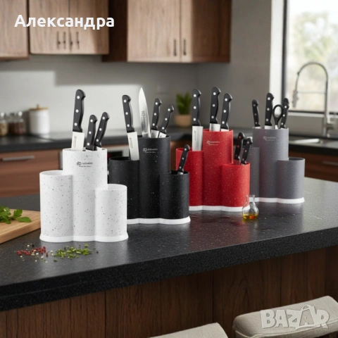 Поставка за кухненски прибори и ножове 3 в 1 Edenberg EB-5106, снимка 3 - Други - 53386857