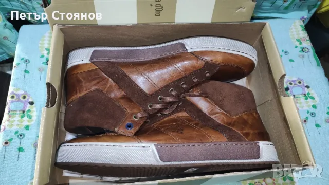Стилни мъжки кецове от естествена кожа Pantofola d,Oro №46, снимка 8 - Кецове - 48550064