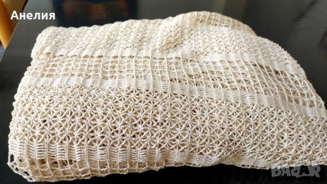 Покривка много голяма ръчно изплетена , снимка 7 - Покривки за маси - 52099758