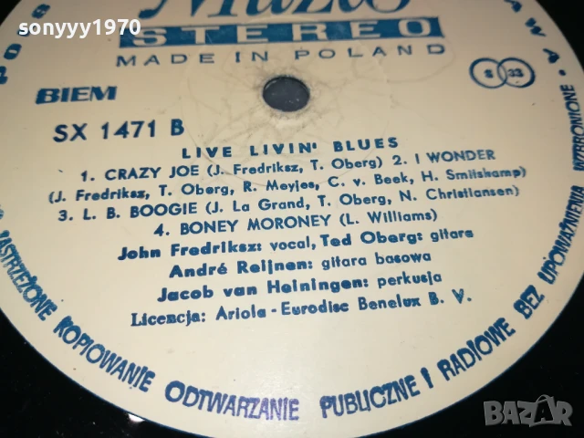 LIVE LIVIN BLUES-ПЛОЧА 1306251042, снимка 18 - Грамофонни плочи - 50651642