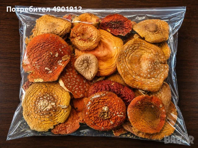 Сушени шапки Червена мухоморка Amanita muscaria