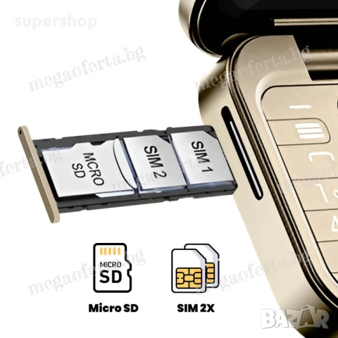 ПРОМОЦИЯ! Мини сгъваем мобилен телефон i16 PRO с две сим карти, снимка 4 - Телефони с две сим карти - 52424275