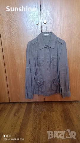 Дамско вталено сако EDEIS - 100% лен, снимка 2 - Сака - 51625566