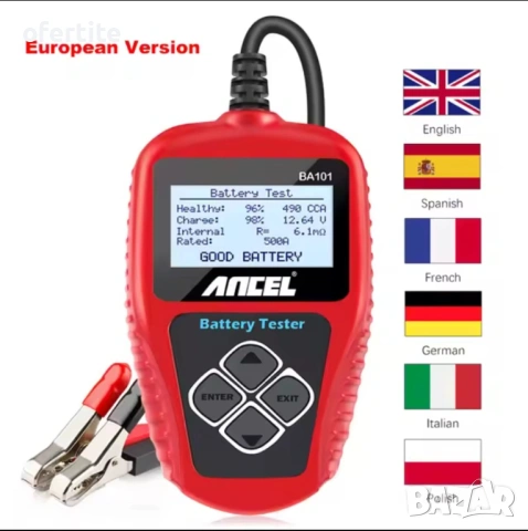 ✅ Тестер акумулатори 🔝 Ancel, снимка 2 - Аксесоари и консумативи - 53027353
