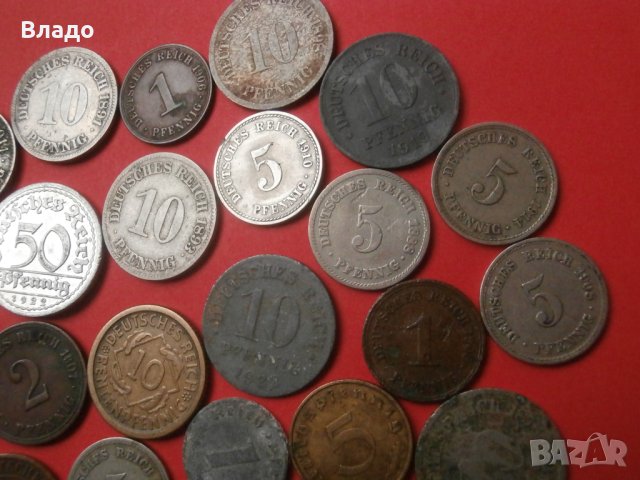 Лот стари не поватрящи се германски монети , снимка 3 - Нумизматика и бонистика - 44259436