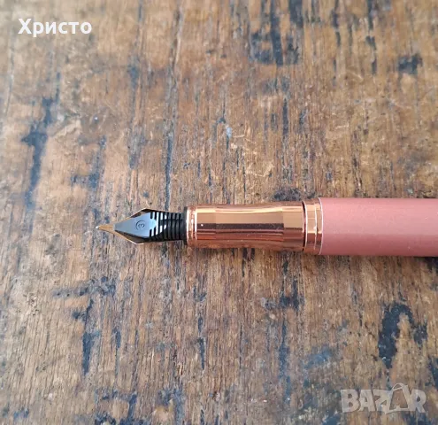 писалка Пеликан Peliкan розов златен металик в кутия, снимка 10 - Ученически пособия, канцеларски материали - 44041679