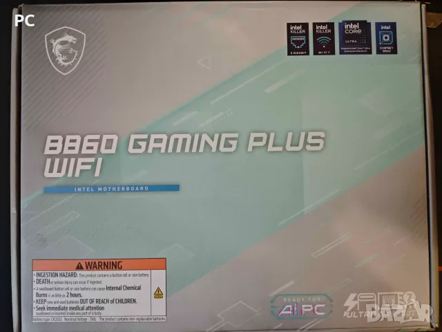 Проц Intel Core Ultra 5 250K Plus 35м гарнция +  Дъно MSI B860 GAMING PLUS WIFI, снимка 4 - Процесори - 55773735