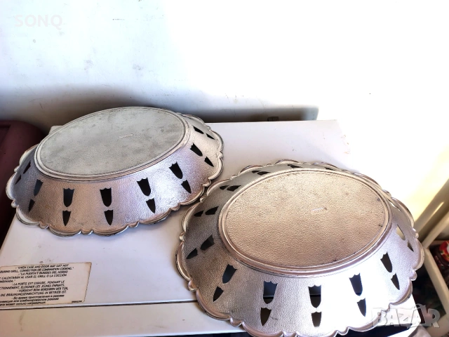 Прекрасни Италиански Посребрени Фруктиери, снимка 7 - Антикварни и старинни предмети - 53431369