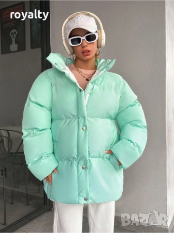Дамско Яке Цвят Мента , снимка 3 - Якета - 52216222