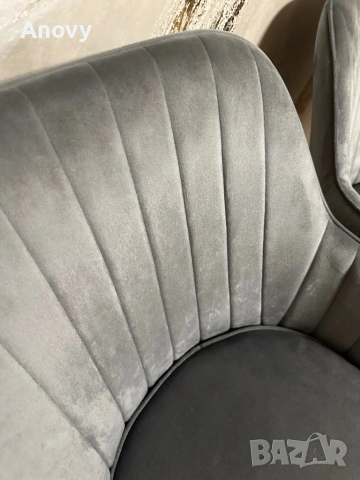 2 модерни стола – кадифе със златни крака 60 евро комплект, снимка 8 - Столове - 53866682