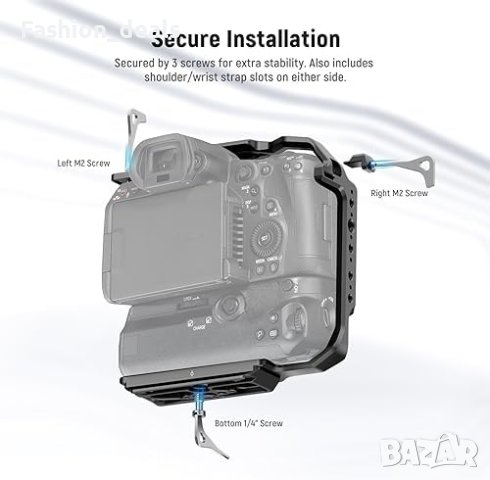 Нова NEEWER Камера Клетка за Canon EOS R5/R6, DJI Съвместимост, Arca Type, снимка 2 - Чанти, стативи, аксесоари - 42605670