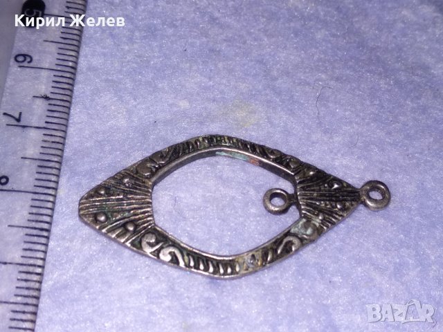 ПОСРЕБРЕН ОРНАМЕНТИРАН РЕТРО ВИНТИДЖ СТИЛ МЕДАЛЬОН БЛАГОРОДНА СТОМАНА 15032, снимка 4 - Колиета, медальони, синджири - 39330660